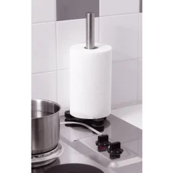 Support essuie tout en inox à ventouses