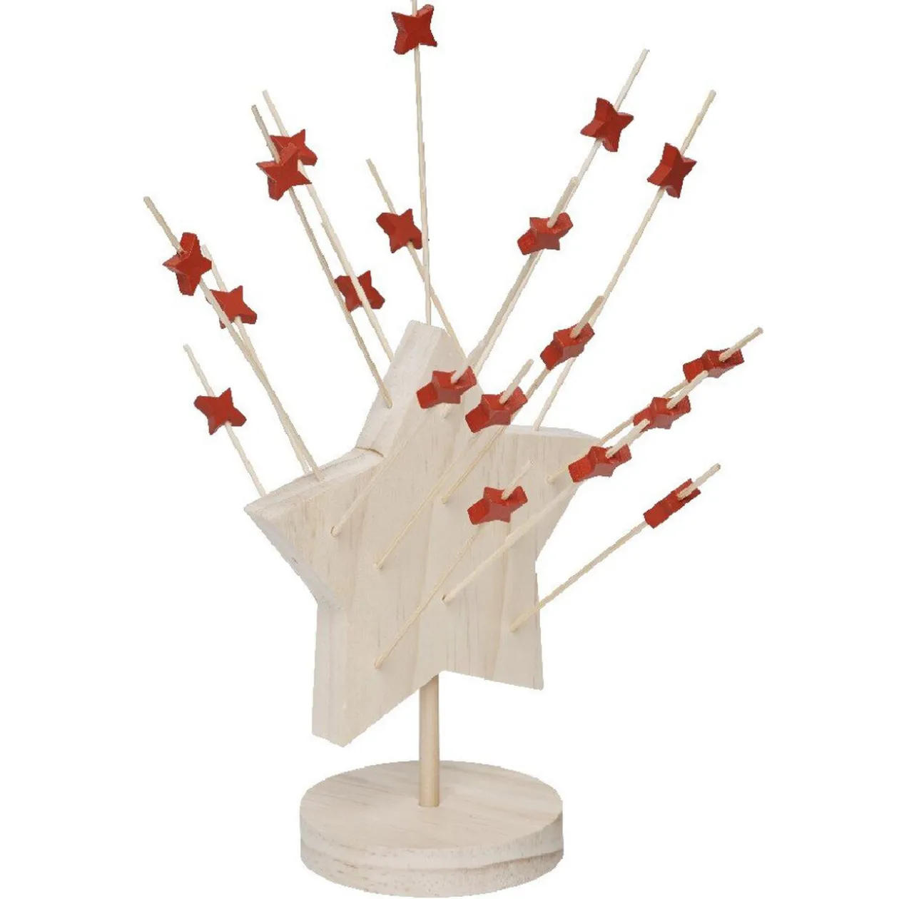 Support forme étoile bois avec 25 piques apéritif