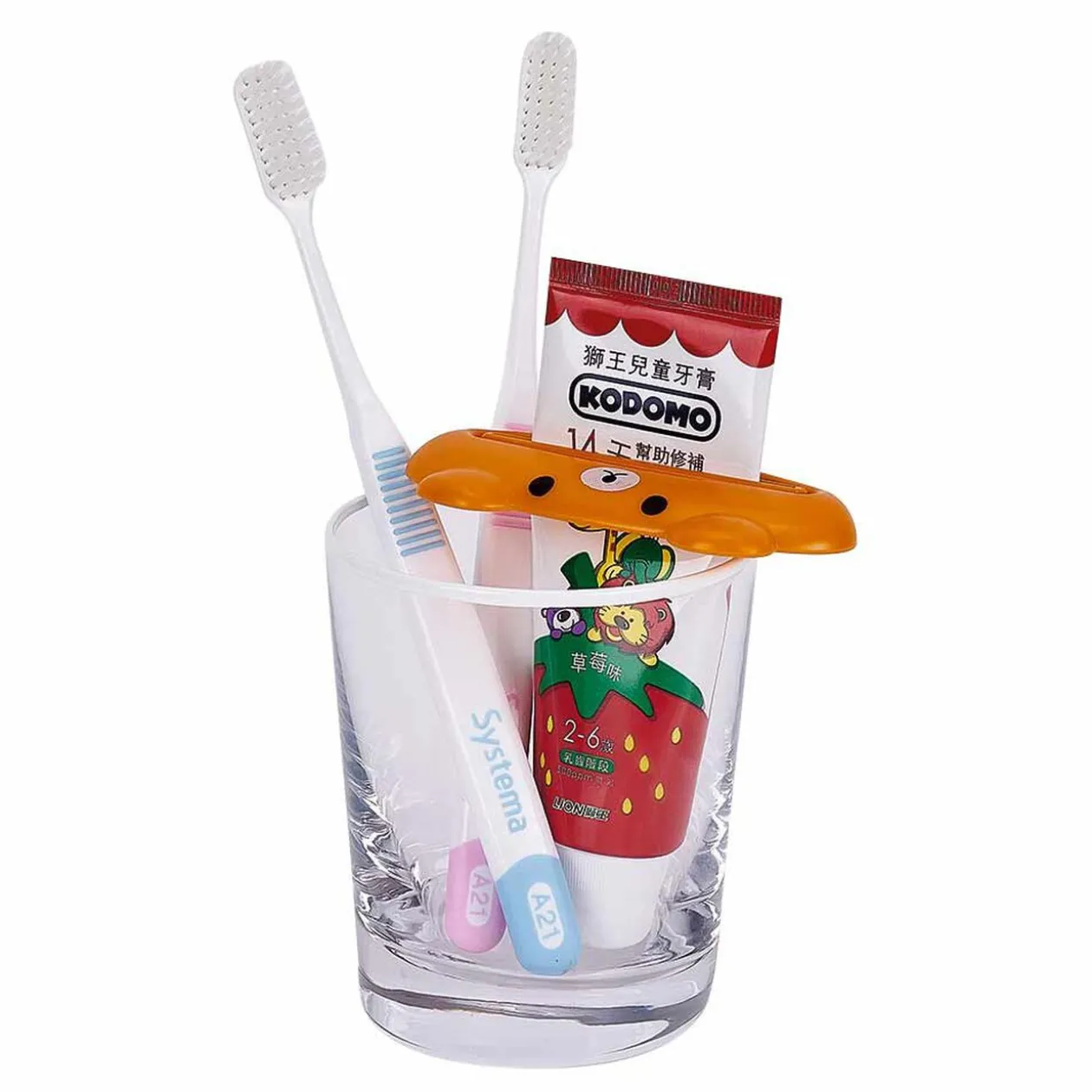 Support pour dentifrice forme animal x4