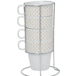Support tasse avec 4 tasses empilables