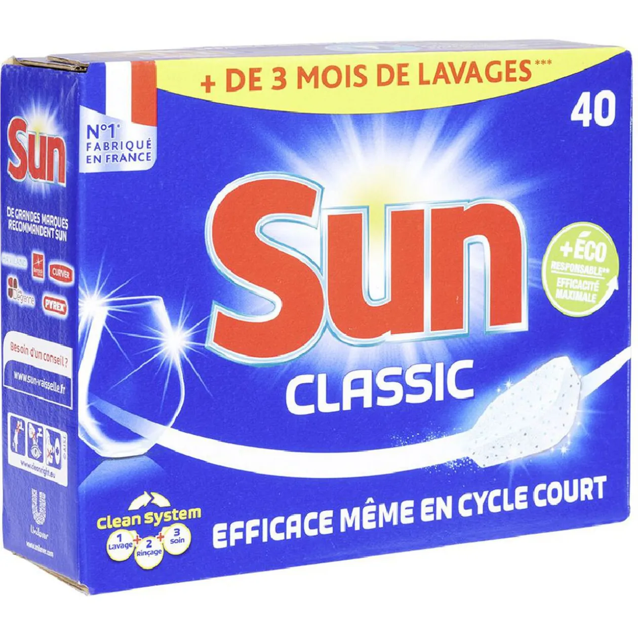 Tablette lave-vaisselle Sun Classic 40 doses