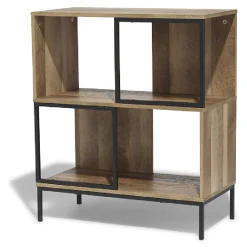 Étagère 4 casiers Stanley noire et naturelle