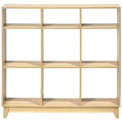 Étagère 9 compartiment bois Dimensions: 102x29,7h96 coul nat