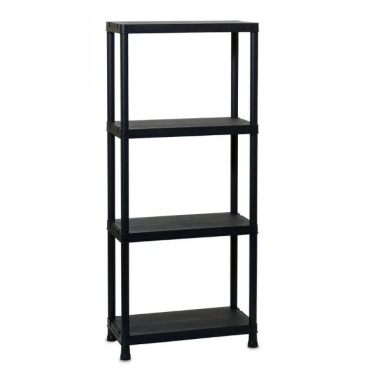 Étagère 4 niveaux ajourés noire