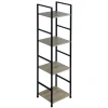 Étagère 4 niveaux Luffi 29,1x23,5x112cm bois et métal