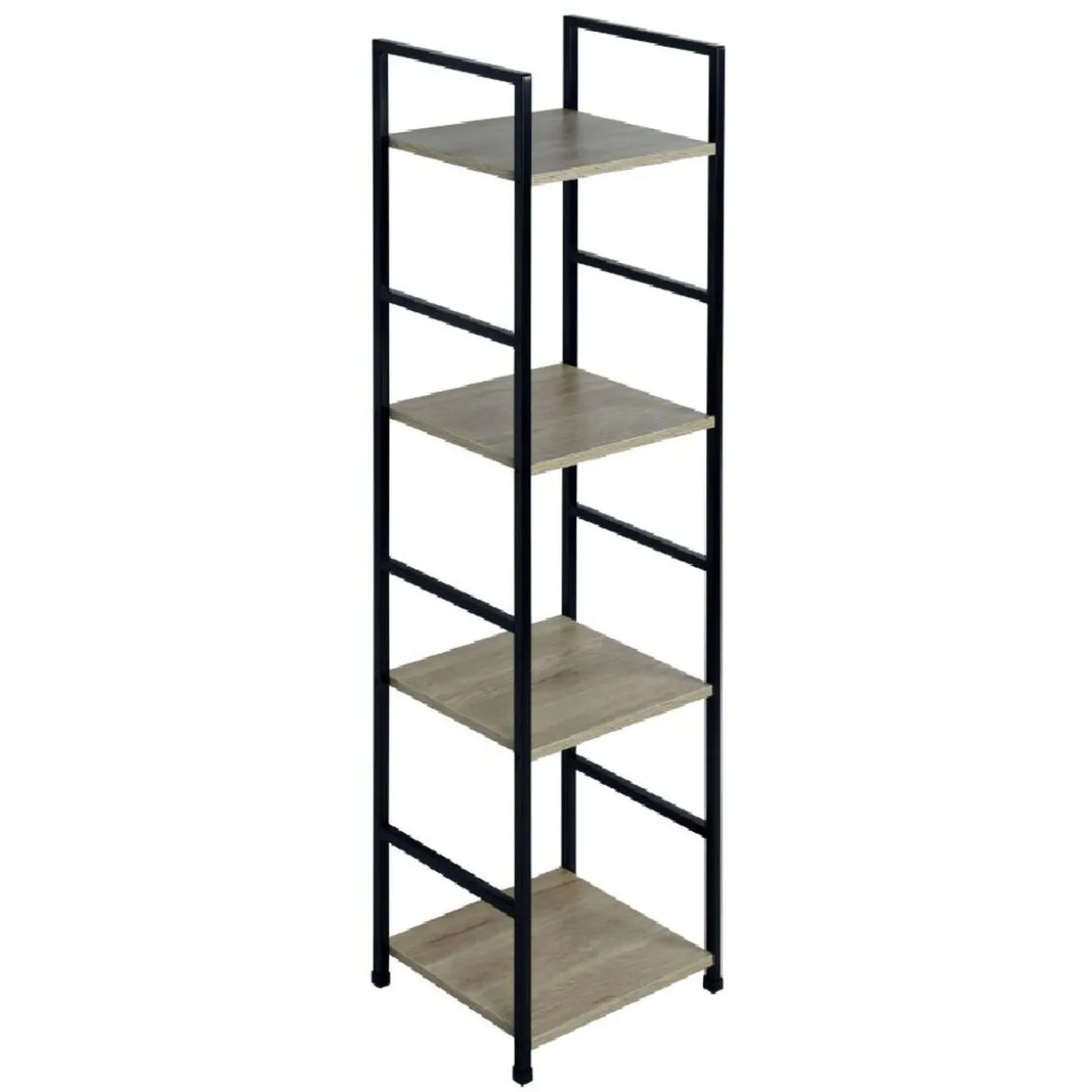 Étagère 4 niveaux Luffi 29,1x23,5x112cm bois et métal