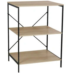 Étagère 3 niveaux métal et bois WILLIAM