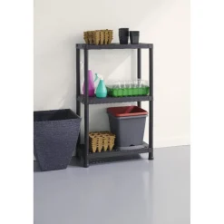 Étagère 3 niveaux noir