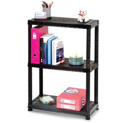 Étagère 3 niveaux plastique noir