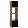 Étagère Adam MDF noire 4 cubes 30xH120x29,5cm