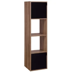 Étagère Adam MDF noire 4 cubes 30xH120x29,5cm