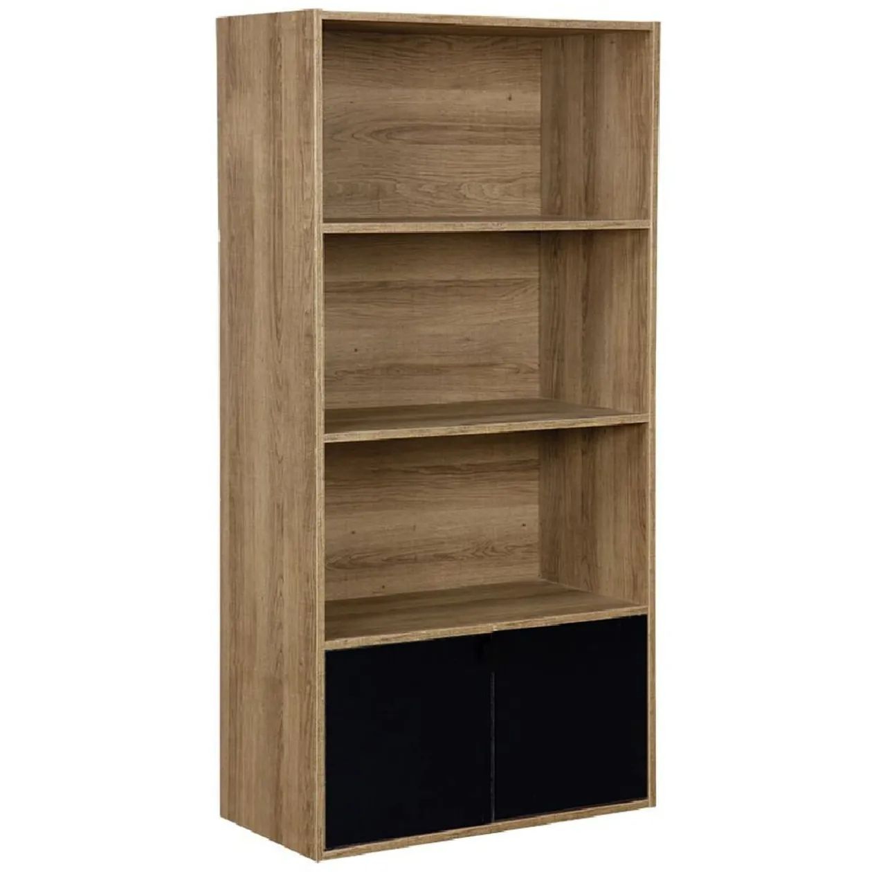 Étagère Adam MDF noire 4 niveaux 59xH120x29,5cm