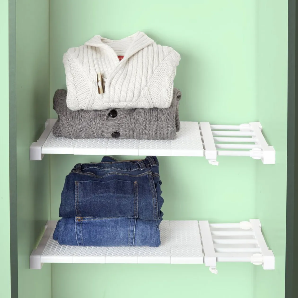 Étagère amovible extensible blanche 38/55 cm