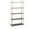 Étagère bibliothèque Fuzo 5 niveaux bois 77x27xH.150 cm
