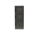 Étagère Brooklyn gris anthracite 3 portes