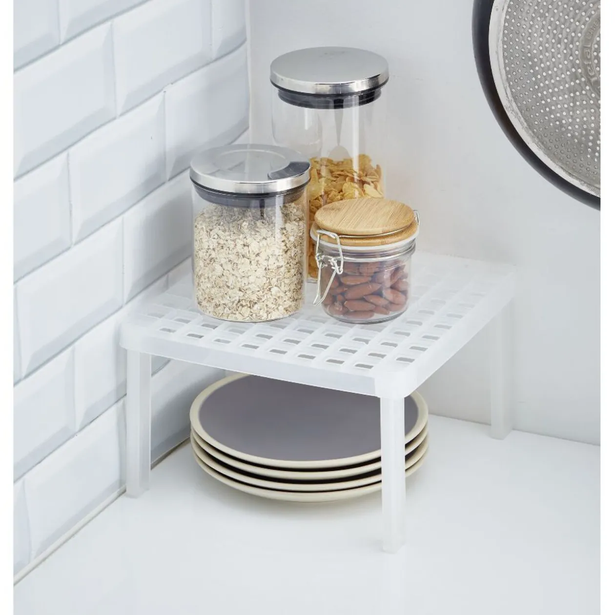 Étagère carrée cuisine blanc