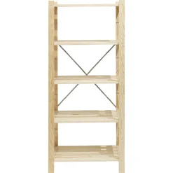 Étagère charge lourde en pin 5 niveaux 75x50xH170 cm