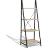 Étagère Chicago 4 niveaux noir naturel