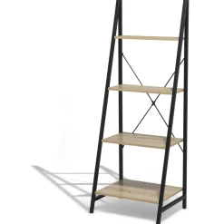 Étagère Chicago naturelle et noire 4 étages