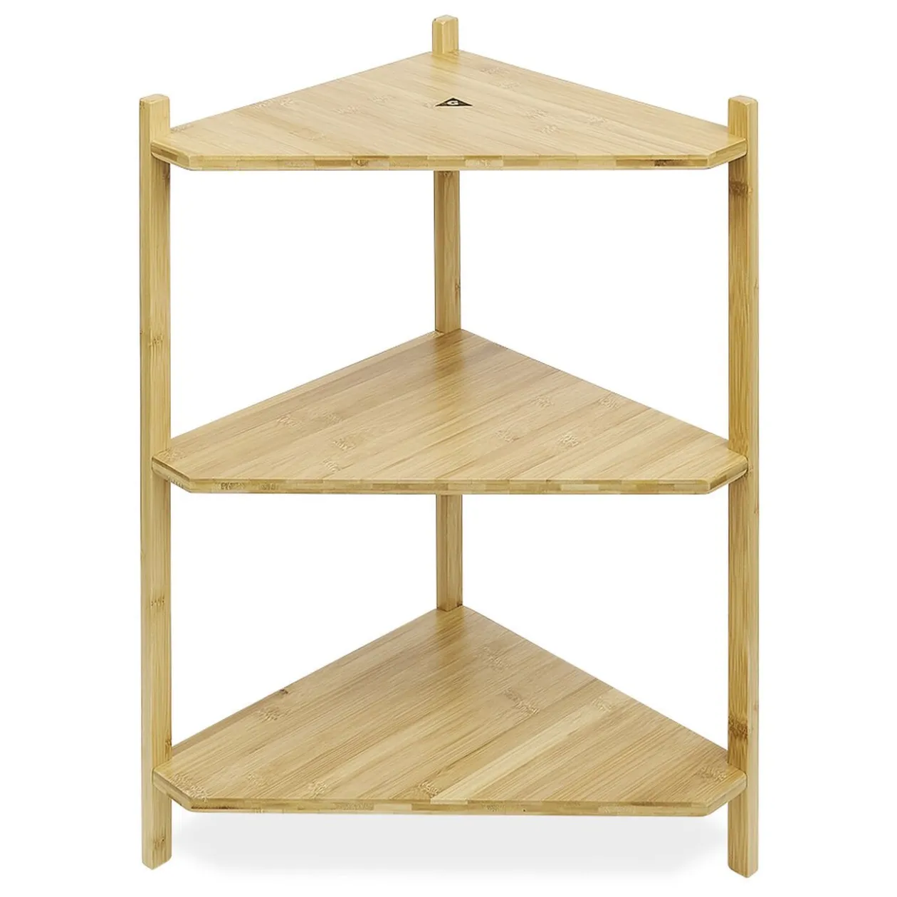 Étagère d'angle bambou 3 niveaux