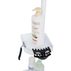 Étagère d'angle de douche 4 niveaux hauteur réglable