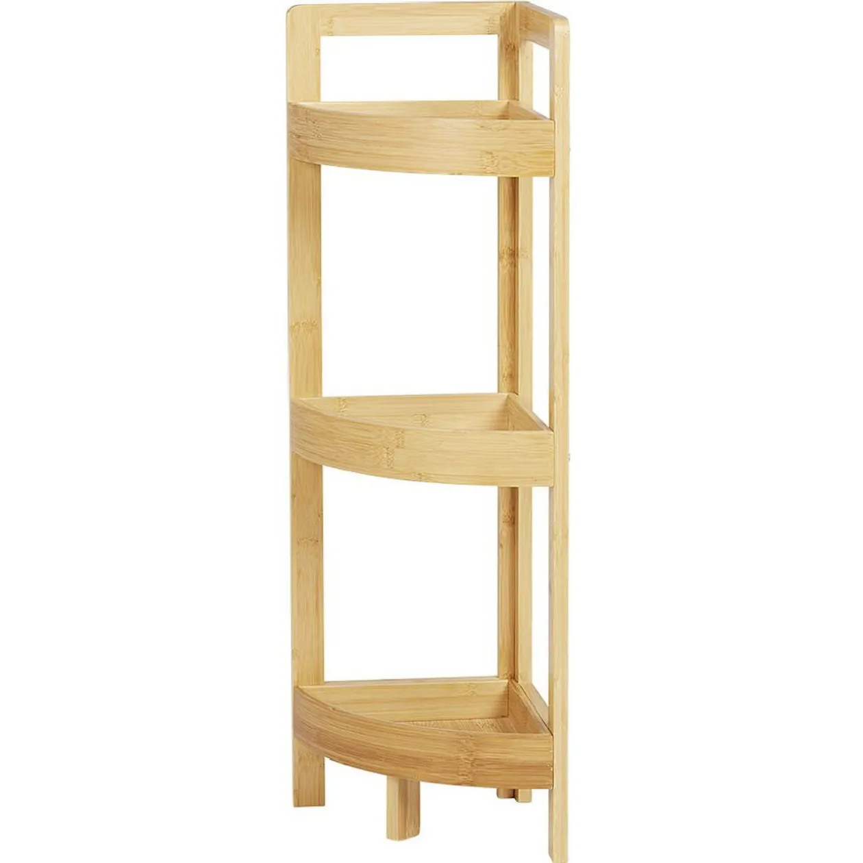 Étagère d'angle en bambou