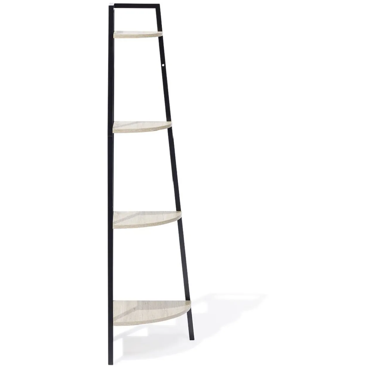 Étagère d'angle New York 4 niveaux métal et bois - 35x35xH135cm