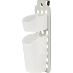 Étagère de douche ajustable à suspendre blanc transparent