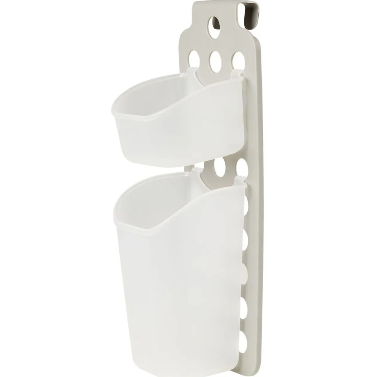 Étagère de douche ajustable à suspendre blanc transparent