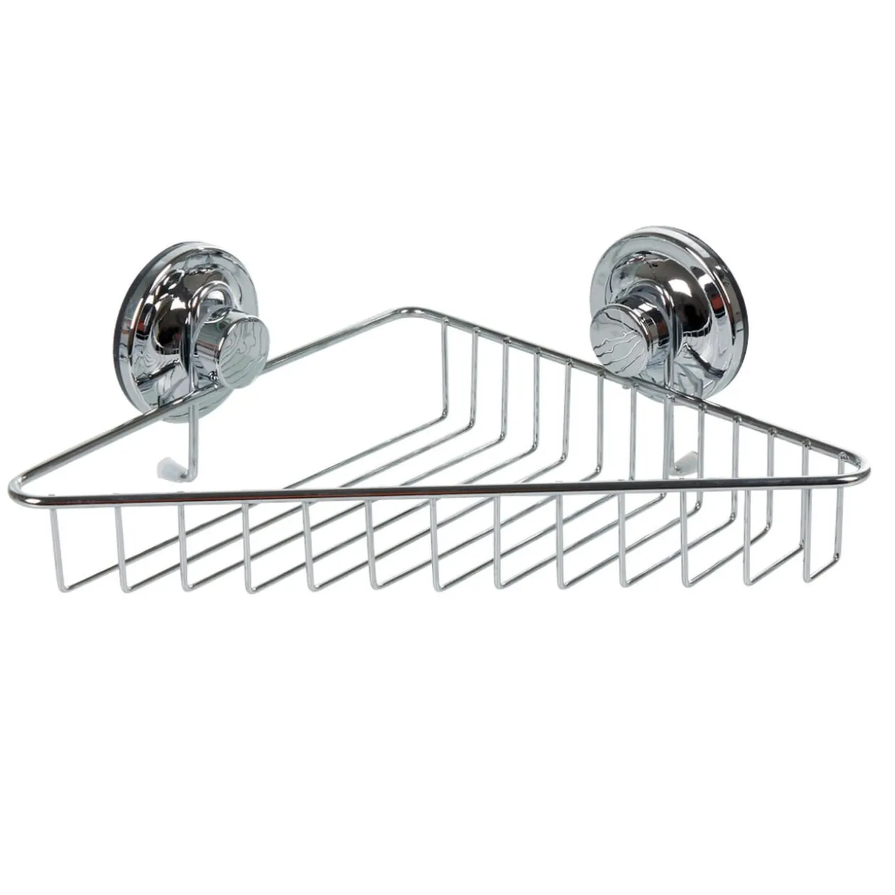 Étagère de douche panier d'angle à ventouse inox