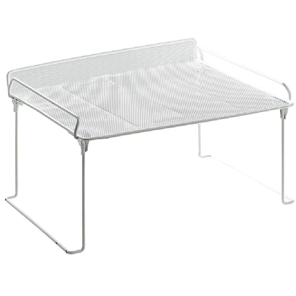 Étagère de rangement superposable blanche