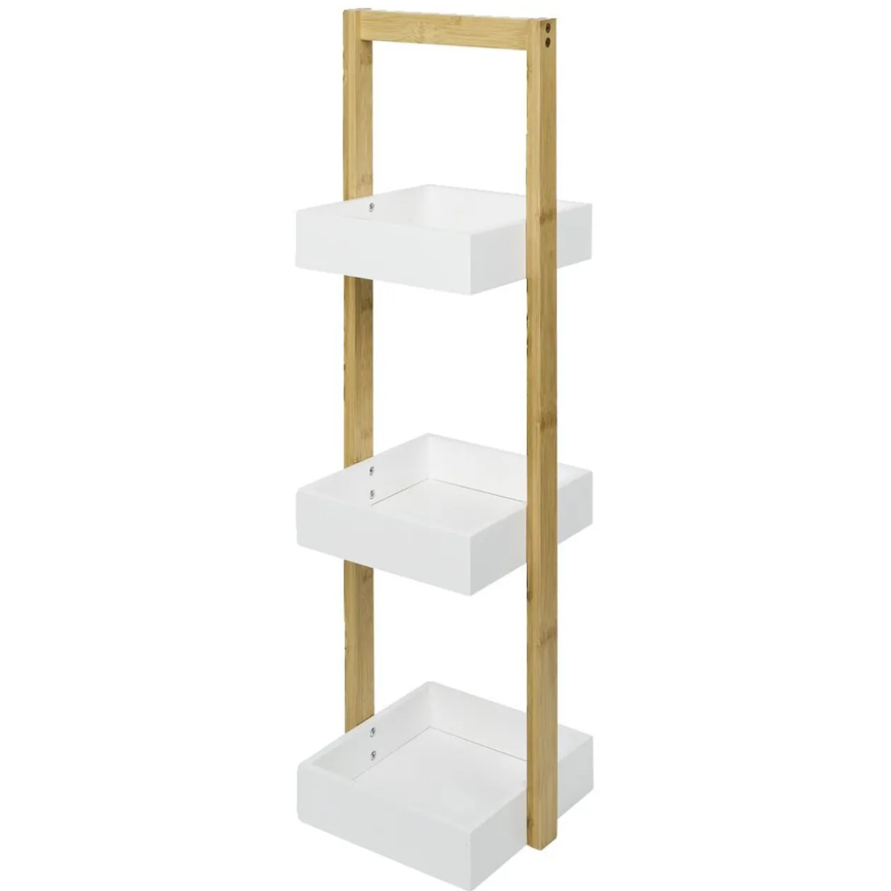 Étagère de salle de bain à 3 niveaux bambou 22x24xH73cm