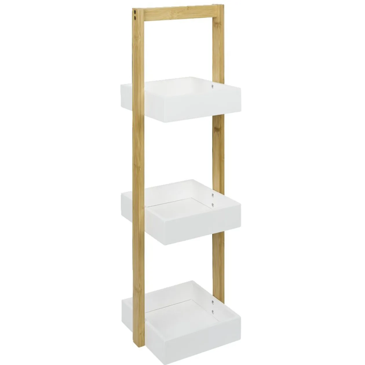 Étagère de salle de bain à 3 niveaux bambou 22x24xH73cm