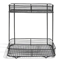 Étagère double à poser en métal 25,5x14,5xH25cm