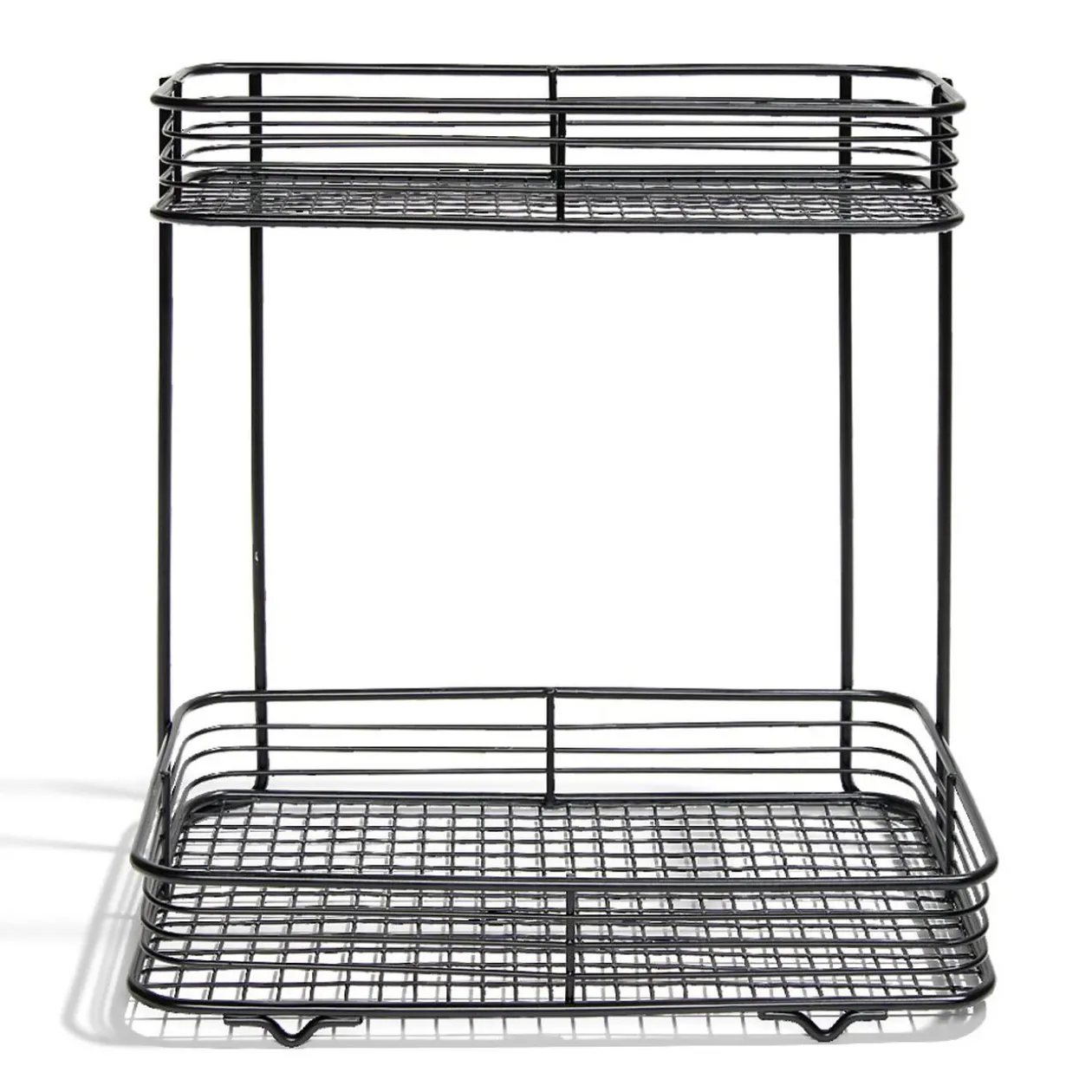 Étagère double à poser en métal 25,5x14,5xH25cm