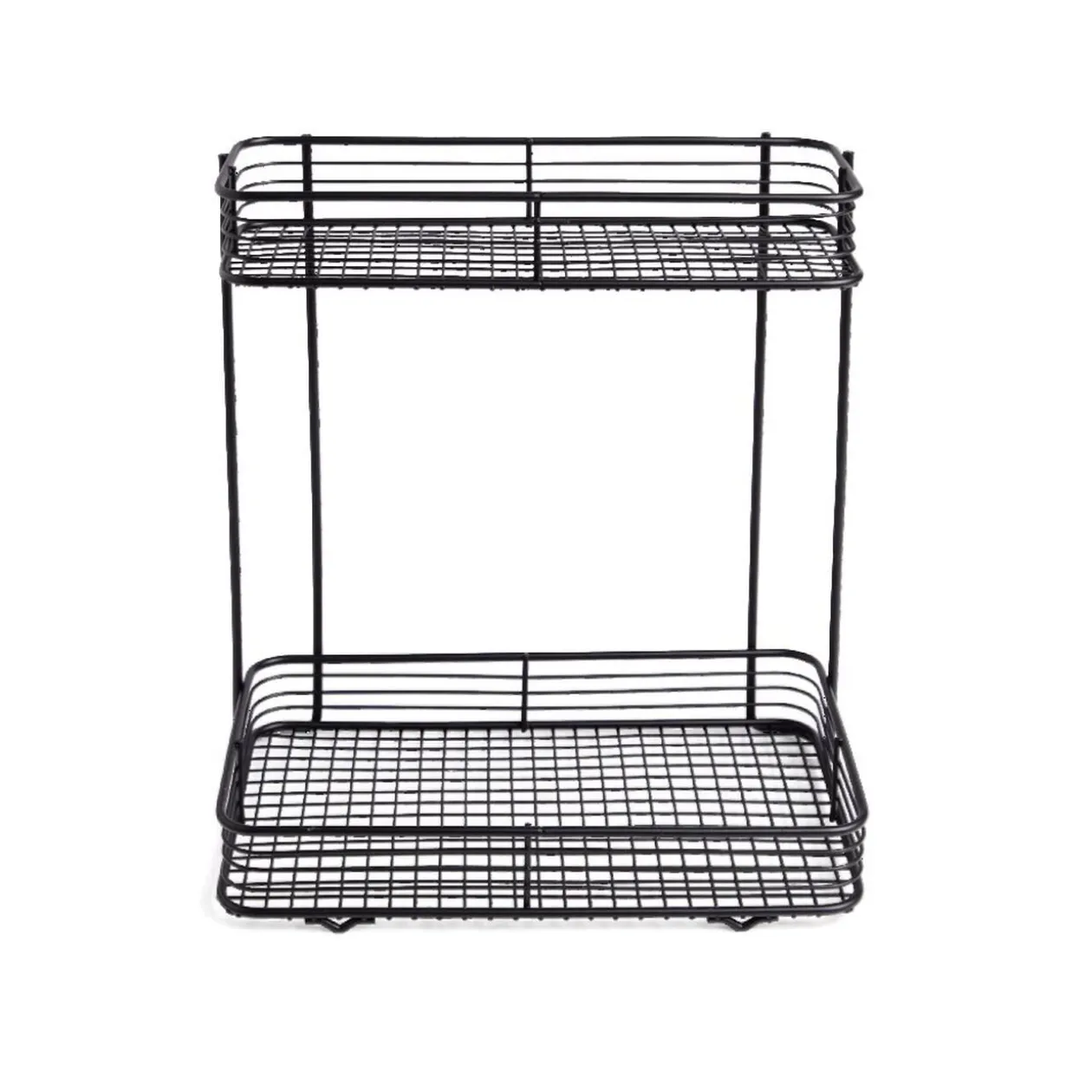 Étagère double à poser en métal 25,5x14,5xH25cm
