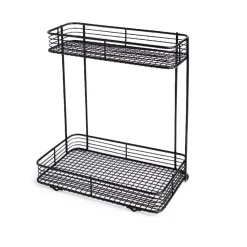 Étagère double à poser en métal 25,5x14,5xH25cm