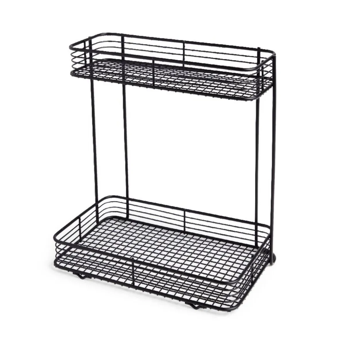 Étagère double à poser en métal 25,5x14,5xH25cm