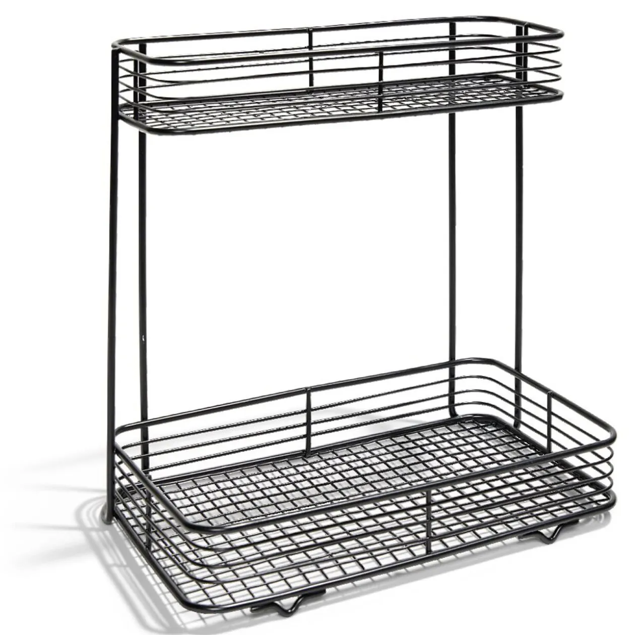 Étagère double à poser en métal 25,5x14,5xH25cm