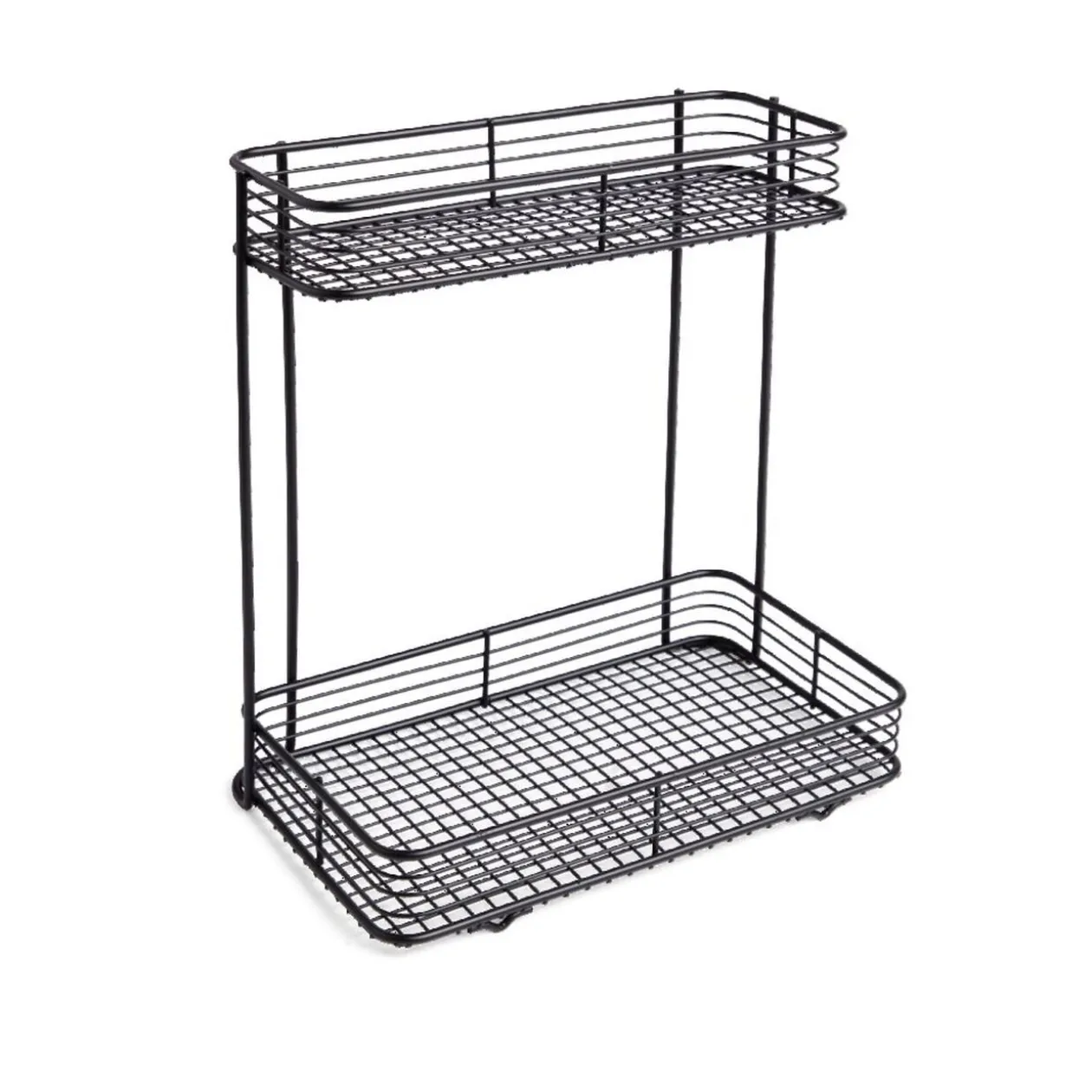Étagère double à poser en métal 25,5x14,5xH25cm