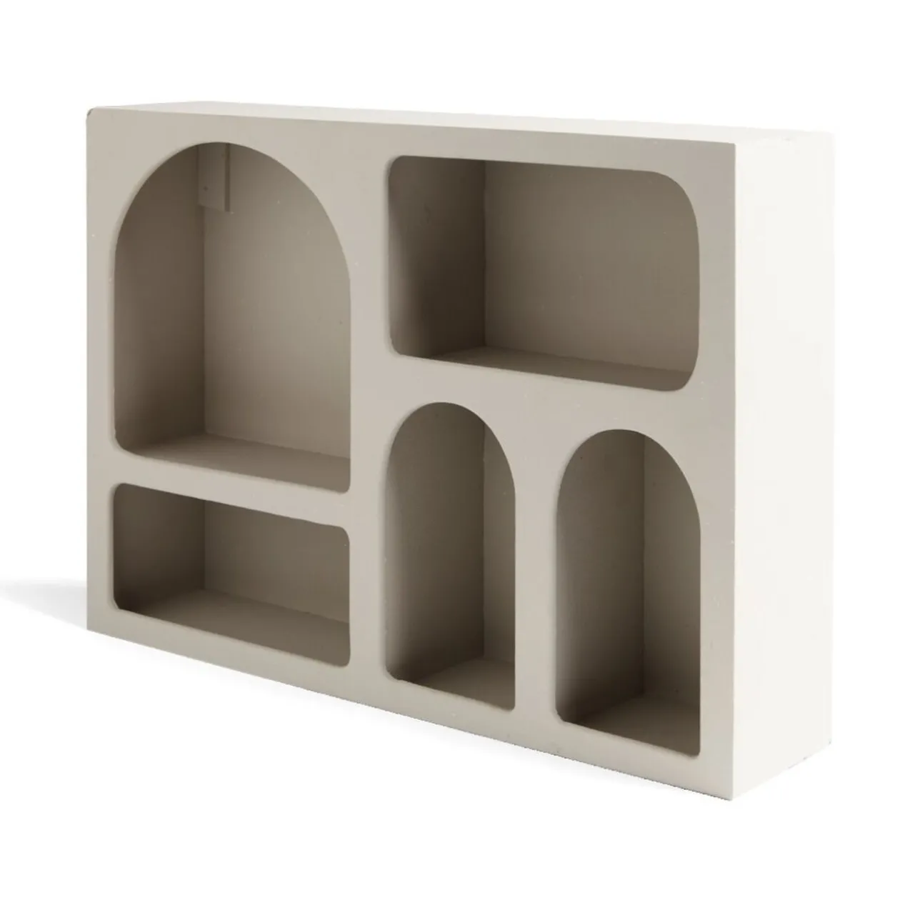 Étagère en bois 6 niches blanc 40x9xH28cm