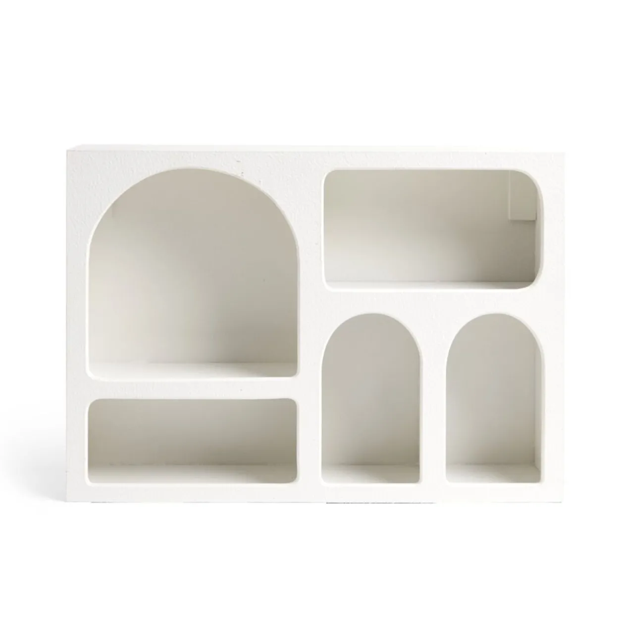 Étagère en bois 6 niches gris 40x9xH28cm