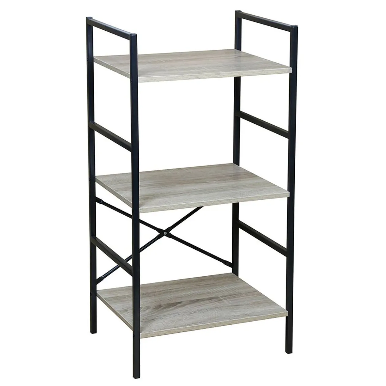 Étagère en métal et mdf 3 niveaux