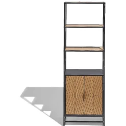 Étagère Eole noire et miel 2 portes