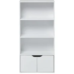 Étagère large Adam en bois blanc 4 niches