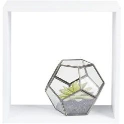 Étagère murale carrée blanche x3