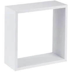 Étagère murale carrée blanche x3