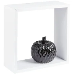 Étagère murale carrée blanche x3