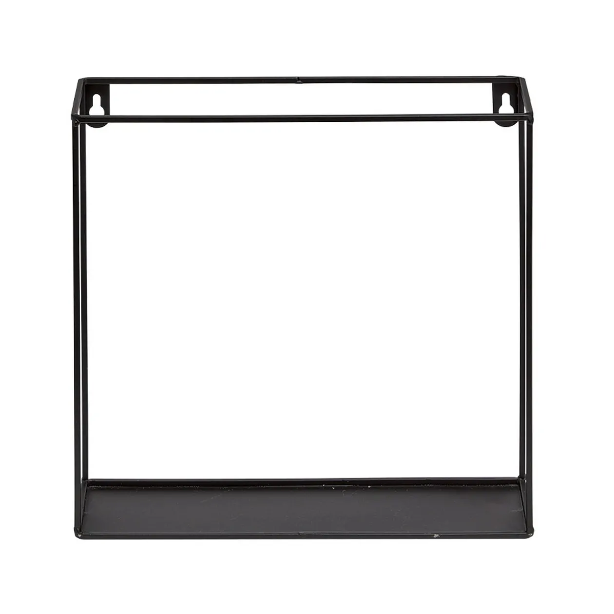 Étagère murale carrée en métal noir x 4