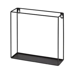 Étagère murale carrée en métal noir x 4